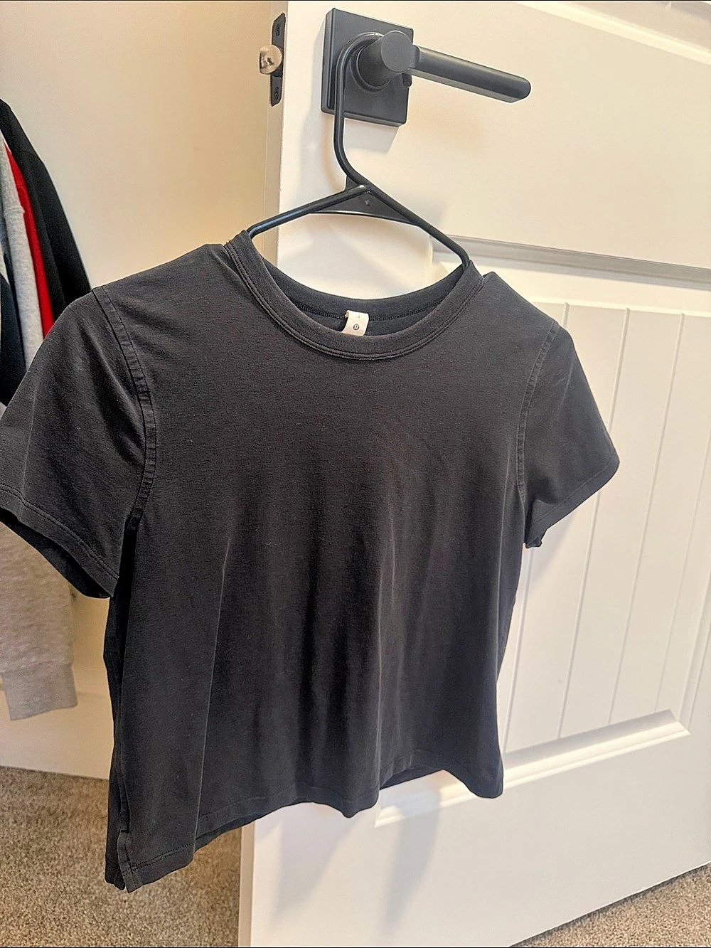 Lululemon Classic Fit Cotton Blend Black Short Sleeve Tee